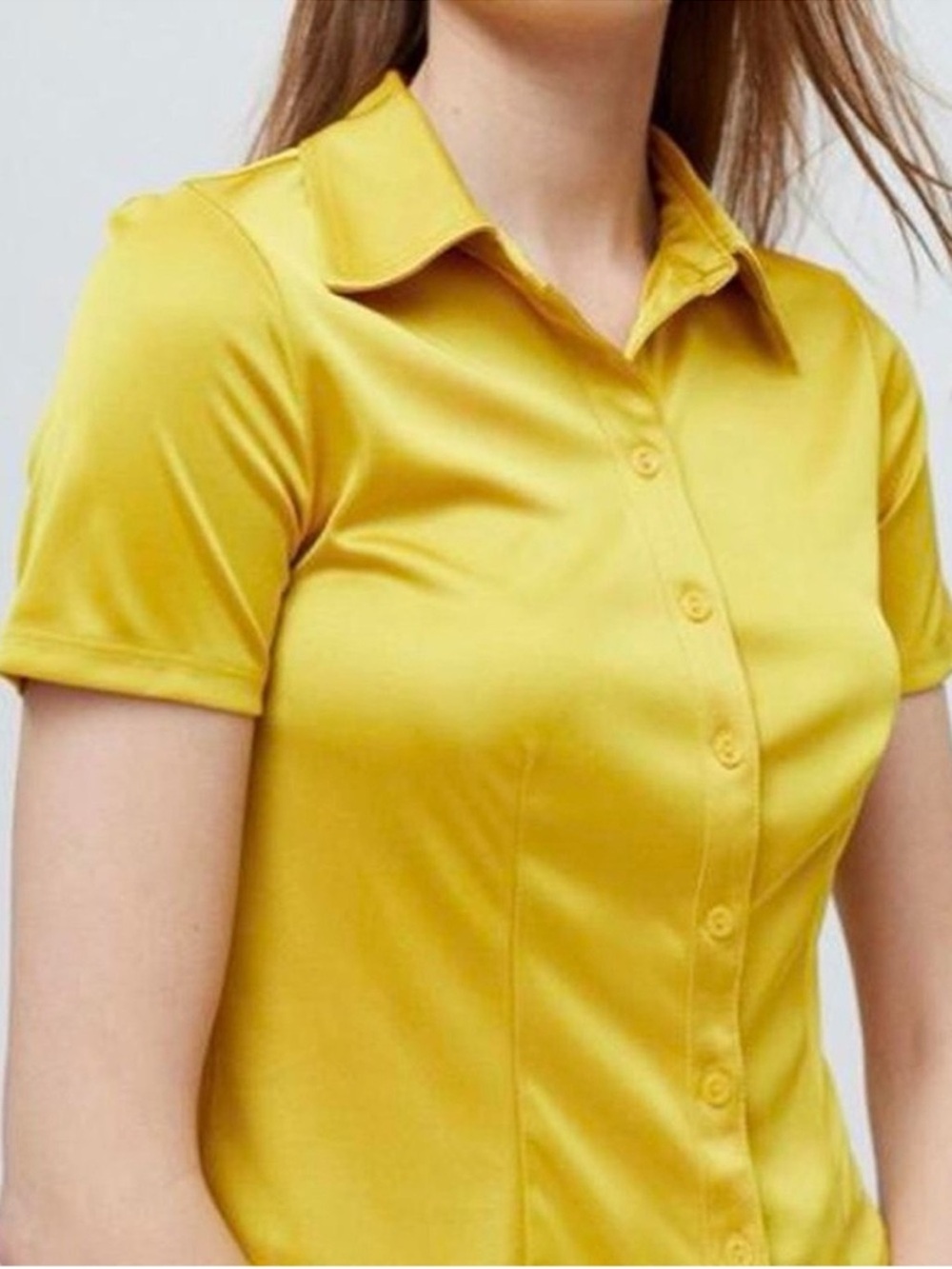 Urban Outfitters Gold Cap-Sleeve Blouse